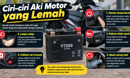 Jangan Tunggu Mogok! Ini Ciri Aki Motor Lemah