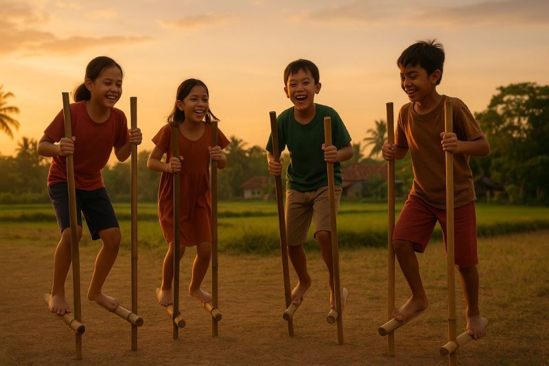 Egrang Tradisional Permainan Seru Penuh Keseimbangan Tubuh