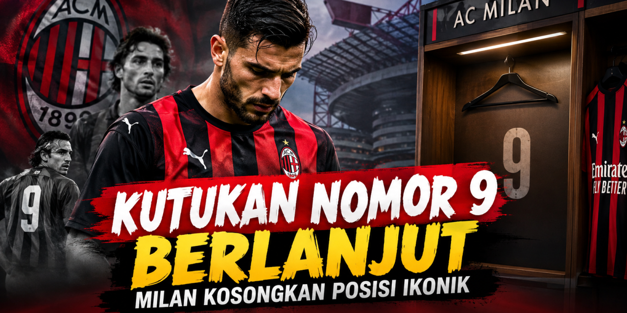 Kutukan Nomor 9 Berlanjut, Milan Kosongkan Posisi Ikonik